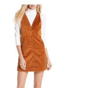 Free People Rolling Thunder Corduroy Mini Dress